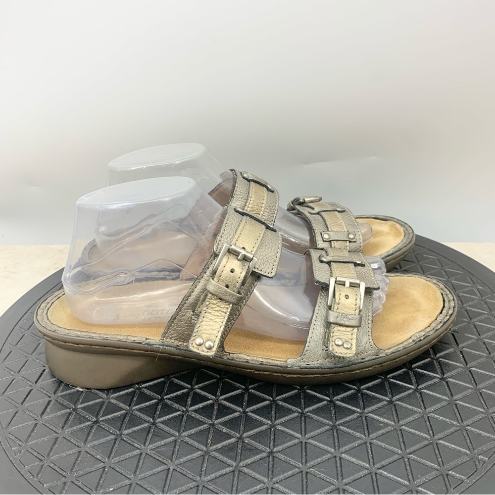 Naot Sandals Women 41 Size 10 Shoes‎ Brown Bronze Metallic Slip On Flip Flops
